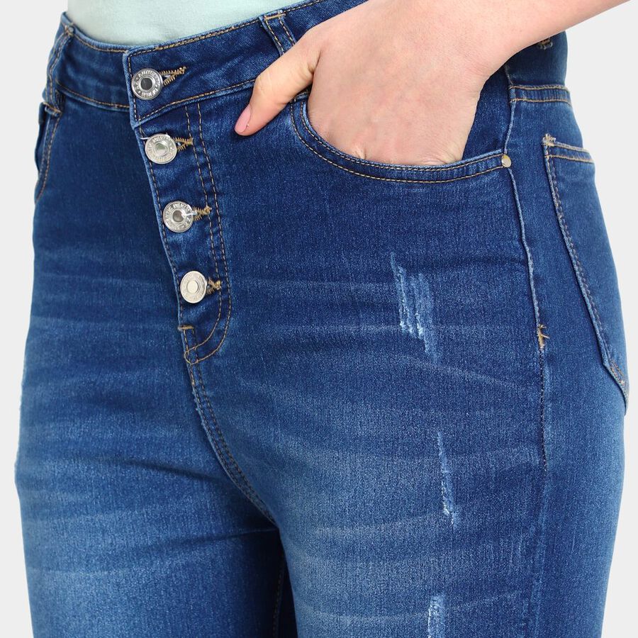 Ladies' Jeans, गहरा नीला, large image number null